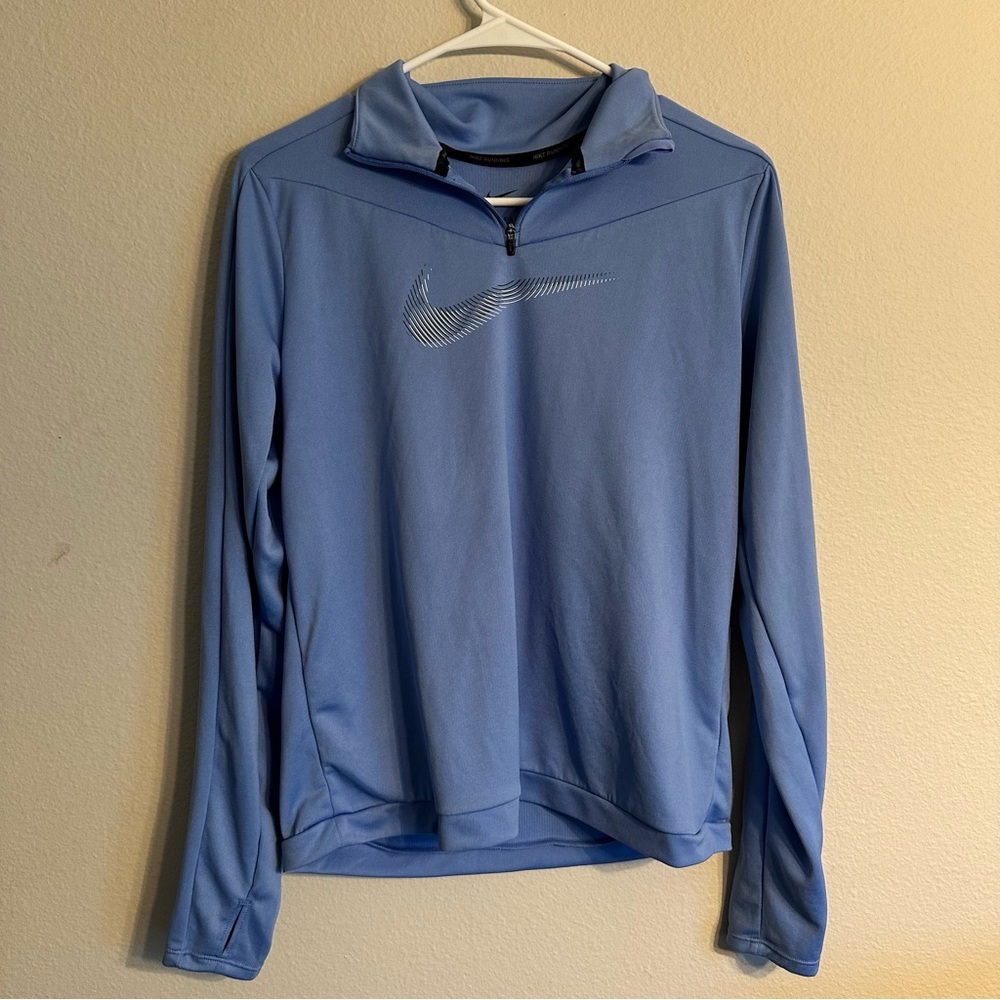 Nike Dri-Fit Blue Quarter-Zip Pullover